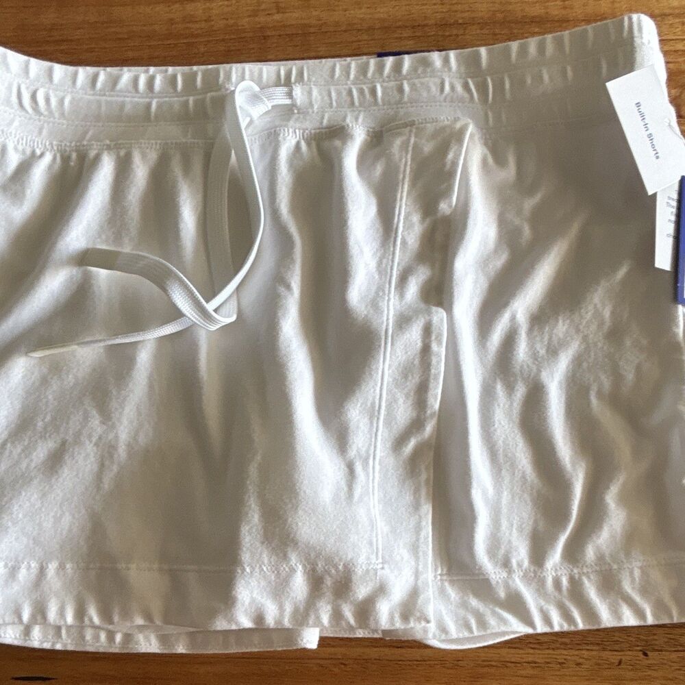 Women's Washed Jersey Slit Skort - JoyLab White L - Picture 4 of 8